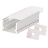 Kit perfil aluminio traslúcido superficie 2M para tiras LED hasta 15mm