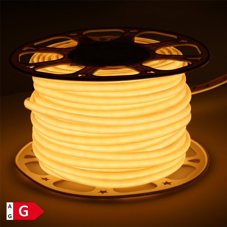 Rollo 50M tira LED 12W/M 2700-3000K IP65 230V regulable
