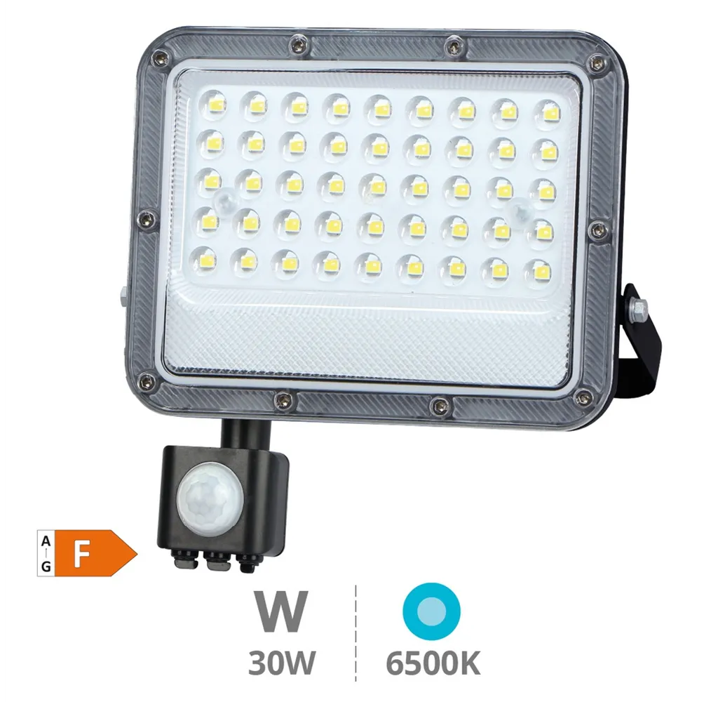 Proyector aluminio LED Belinta con sensor 30W 6500K IP65 Negro
