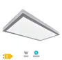 Panel superficie LED rectangular Kisongo 60x30cm 24W 6000K Níquel