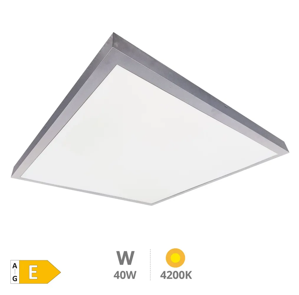 Panel superficie LED Borma 60x60cm 40W 4200K Níquel