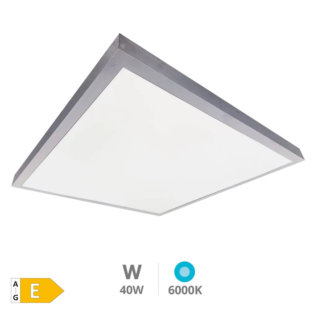Panel superficie LED Borma 60x60cm 40W 6000K Níquel