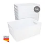 Cesto organizador plástico 10L Blanco - 6u retráctil