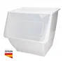 Contenedor apilable con ruedas 36L Blanco