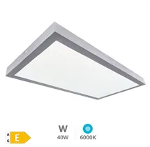 Panel superficie LED rectangular Kisongo 120x30cm 40W 6000K Níquel