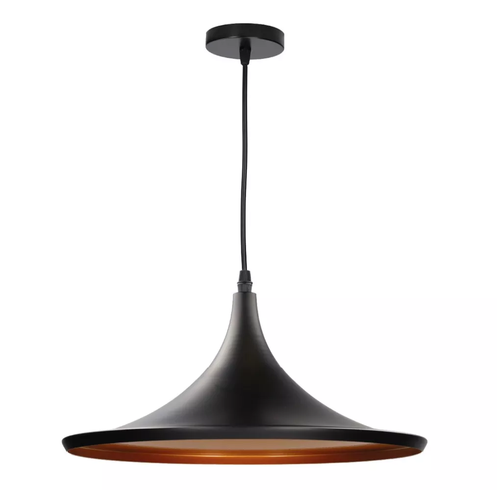 Lámpara de techo colgante Serie Bauchi E27 Ø350mm Negro