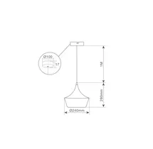 Lámpara de techo colgante Serie Gombe E27 Ø240mm Blanco