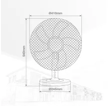 Ventilador de sobremesa Macomia 41 cm 45 W blanco
