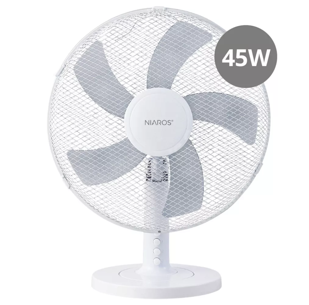Ventilador de sobremesa Macomia 41 cm 45 W blanco