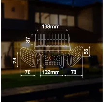 Aplique Solar LED Marlo 7W 6500K con Sensor de Movimiento y Crepuscular