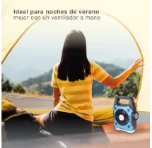 Ventilador de camping Stawell con linterna LED 180lm