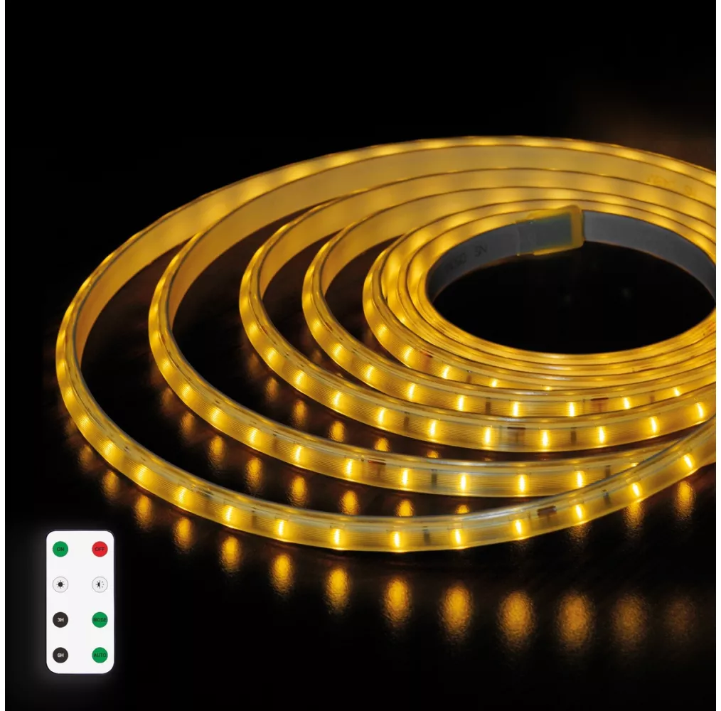 Kit de Tira LED Solar 10M 0,2W/m 1800K para Iluminación Exterior