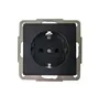 Base enchufe sucko empotrable Gamma Negro 
