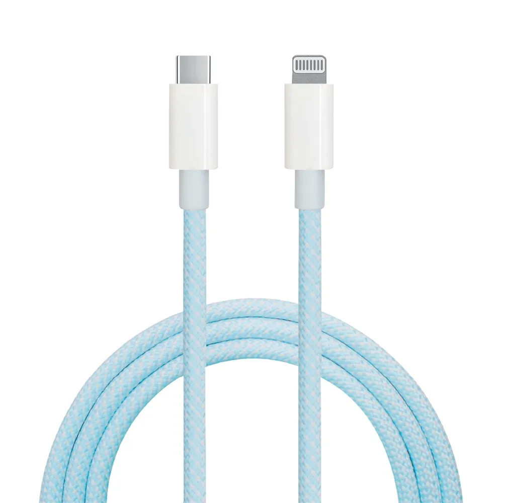 Cable USB Tipo C a conector Lightning nylon trenzado 1,5M 