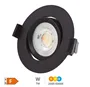 Aro basculante redondo empotrable LED Gonde 7W 3000-4000-6500K Negro 