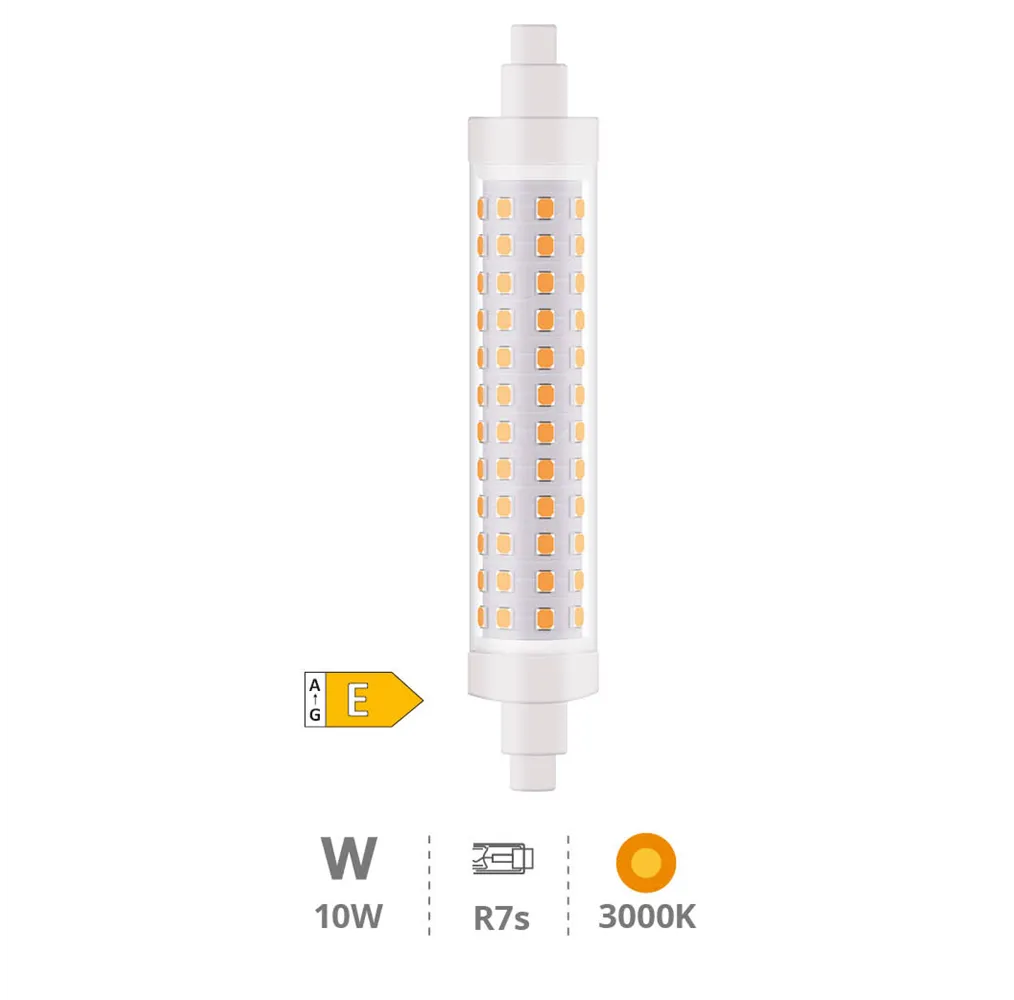 Bombilla lineal LED 118mm R7s 10W 3000K regulable