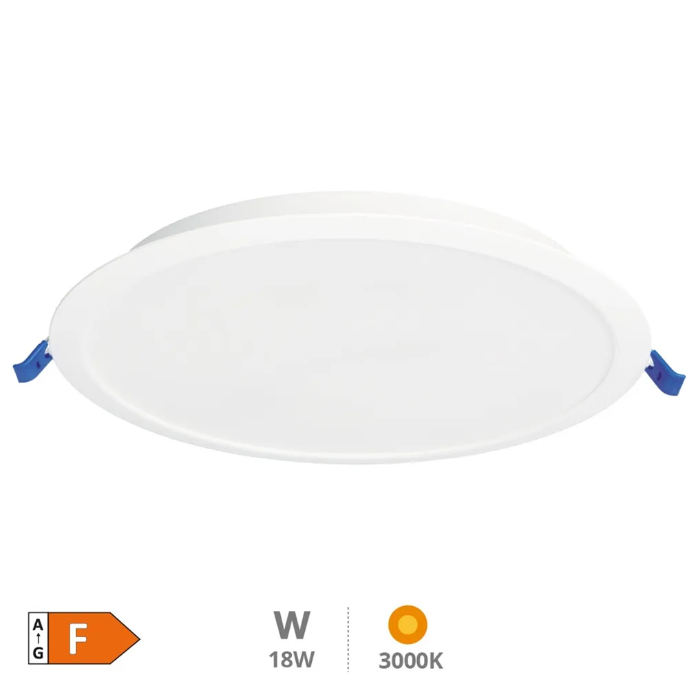 Downlight empotrable LED redondo Belur 18W 3000K Blanco
