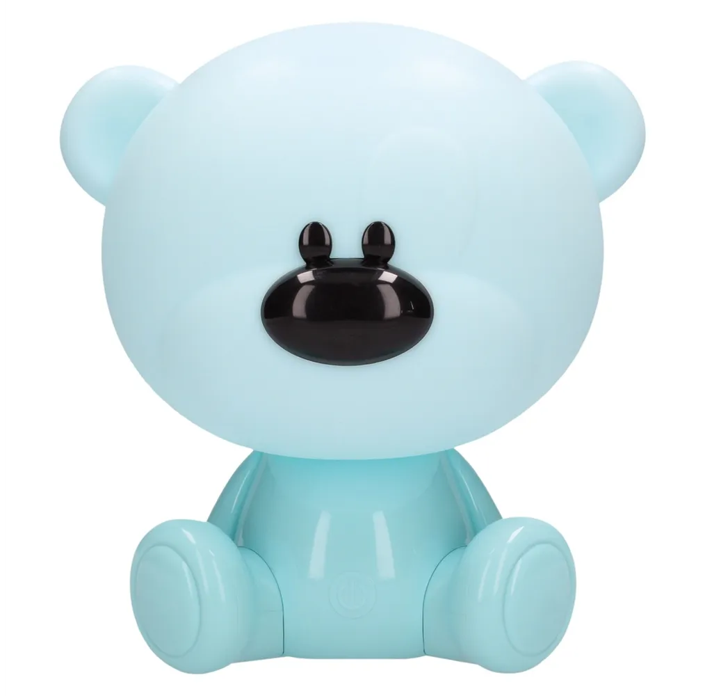 Luz de noche infantil LED Osito 5W RGB + luz día con altavoz y batería Azul 