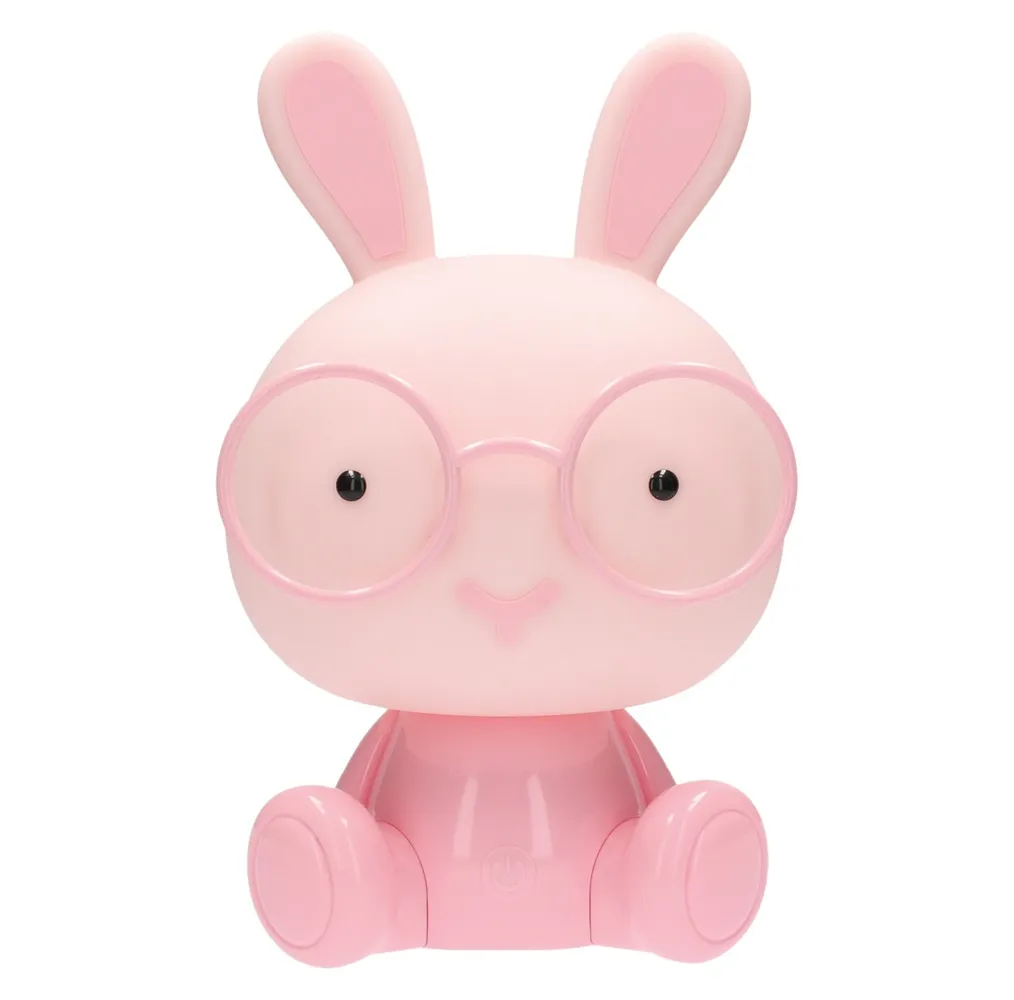 Luz de noche infantil LED Conejito 5W RGB + luz día con altavoz y batería Rosa 