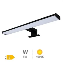 Aplique baño LED Laksa 8W 4000K IP44 Negro