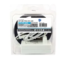 Kit 8M Tira de LED 6W/M IP20 Azul preparado