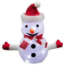 Muñeco de nieve plegable LED 300mm Luz fría