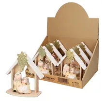 Figura decorativa nacimiento belén - 6u caja exp