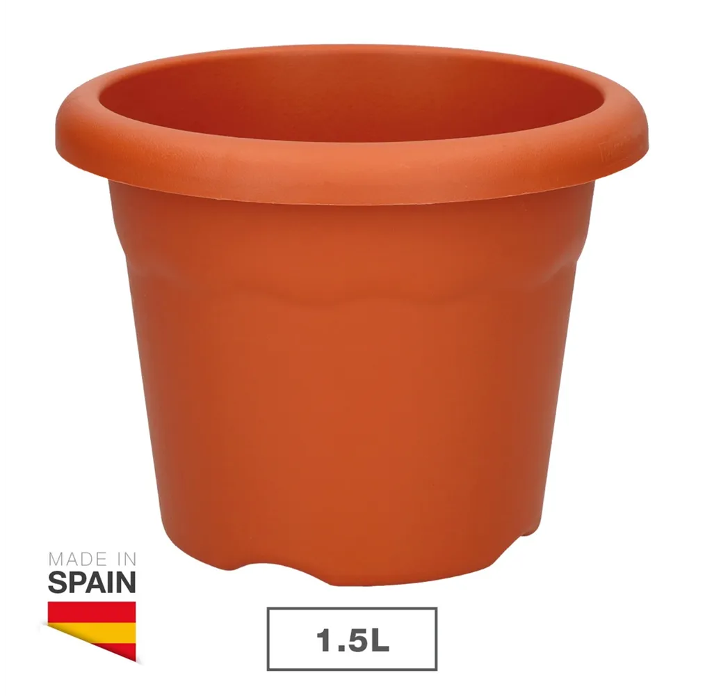 Maceta redonda Terra Ø160mm Marrón