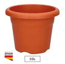 Maceta redonda Terra Ø520mm Marrón