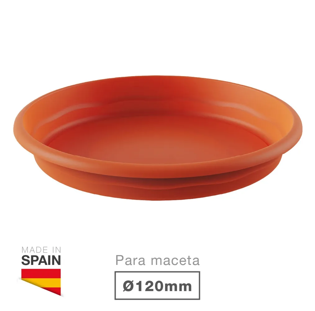 Plato para maceta redonda Terra Ø120mm Marrón