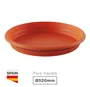 Plato para maceta redonda Terra Ø520mm Marrón