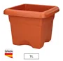 Maceta cuadrada Terra 260mm Marrón