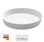 Plato para cuenco y maceta Tes y Doric Ø140mm Blanco