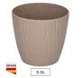 Maceta Oasis con plato integrado Ø190mm Beige