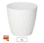Maceta Oasis con plato integrado Ø130mm Blanco