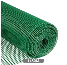 Malla plástico 5x5mm 1x50M Verde