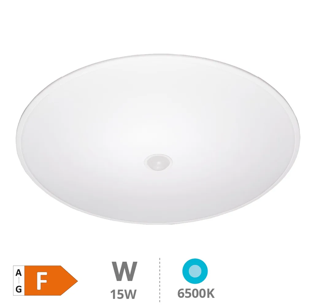 Plafón techo LED Celano con sensor de movimiento 15W 6000K 