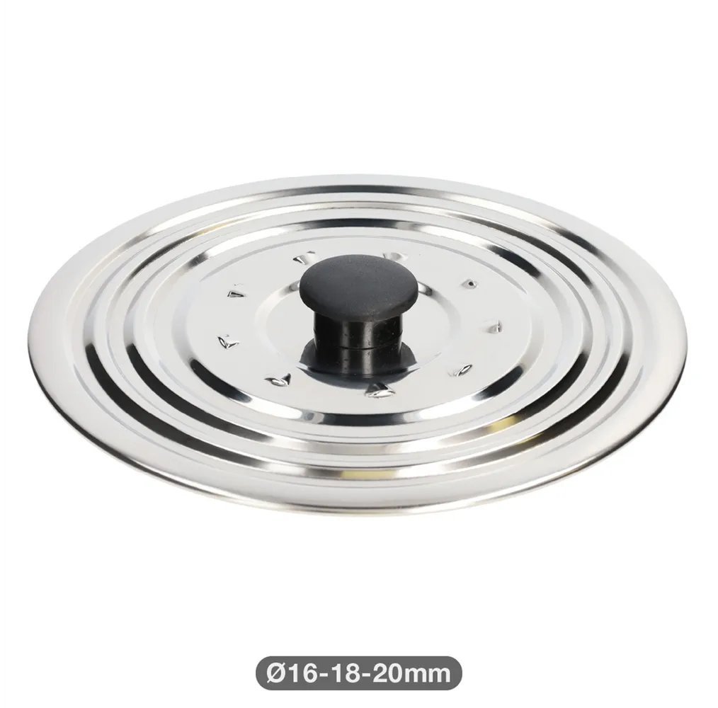 Tapa universal acero inox para ollas y sartenes Ø16 - 18 - 20 cm