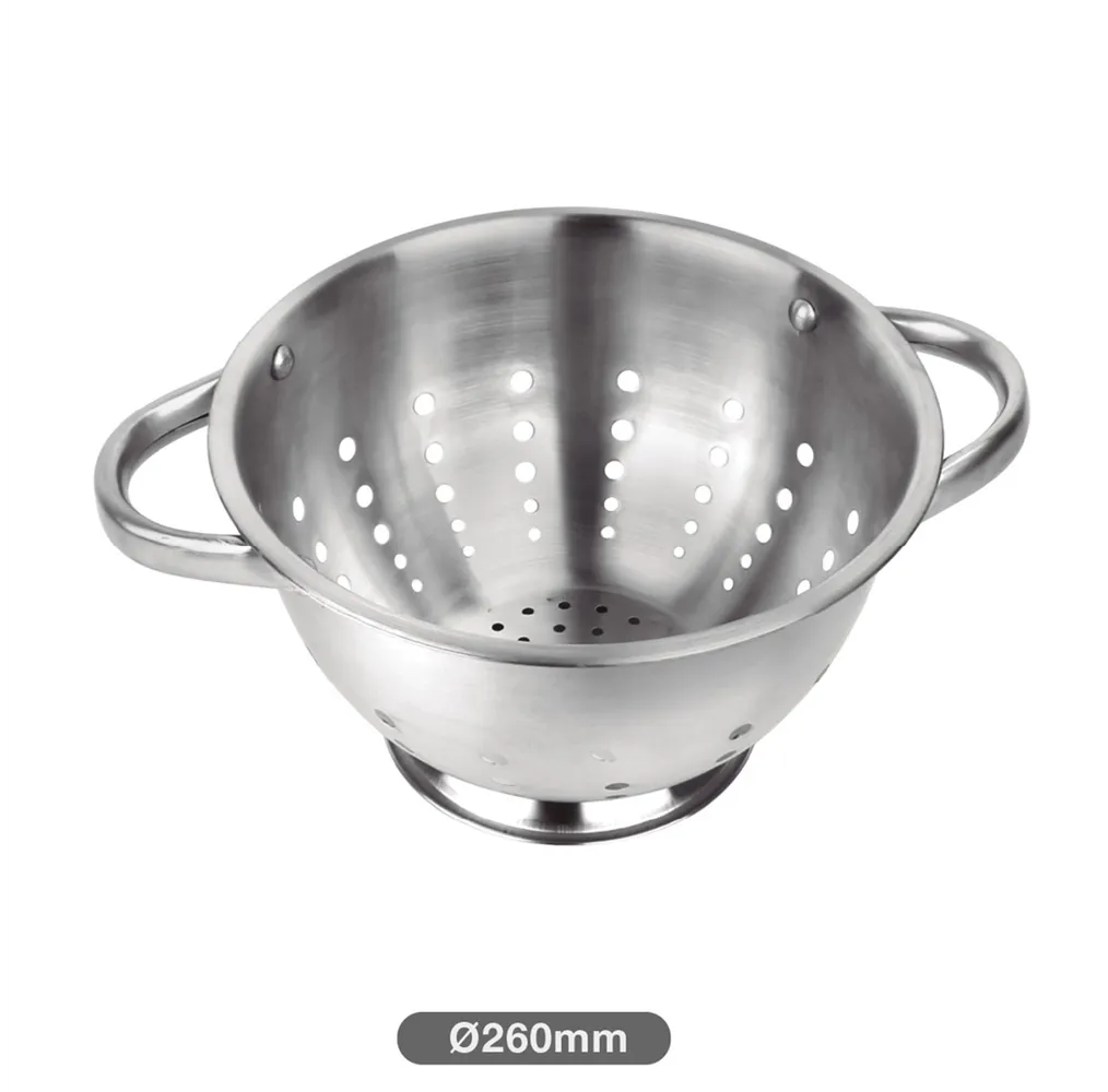 Escurridor con asas acero inox Ø21,8cm