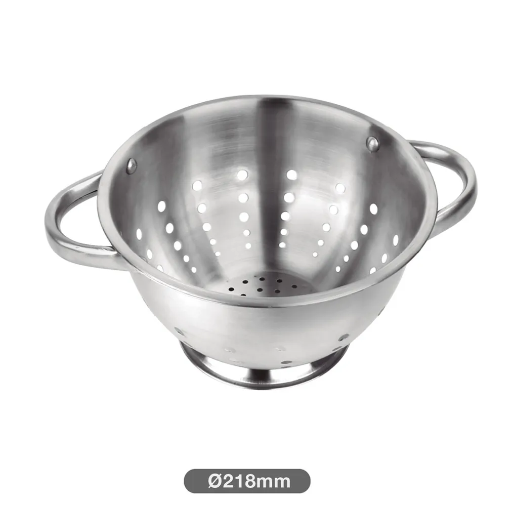 Escurridor con asas acero inox Ø26cm