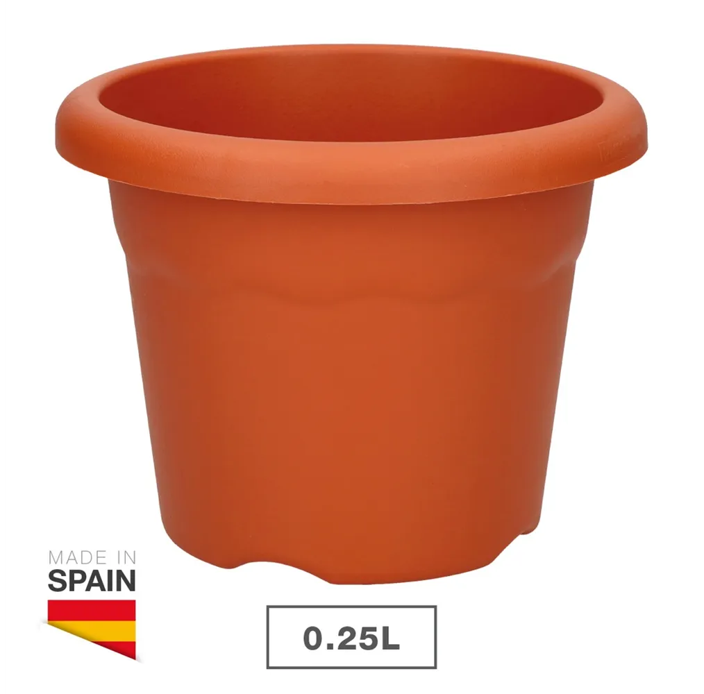 Maceta redonda Terra Ø100mm Marrón