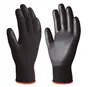 Guante poliéster y poliuretano Negro - Talla 6 