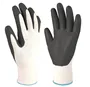 Guante poliéster y nitrilo Blanco/Gris - Talla 8