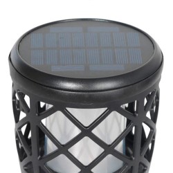 Lámpara + Estaca efecto fuego con carga solar o USB IP65 sensor de luz