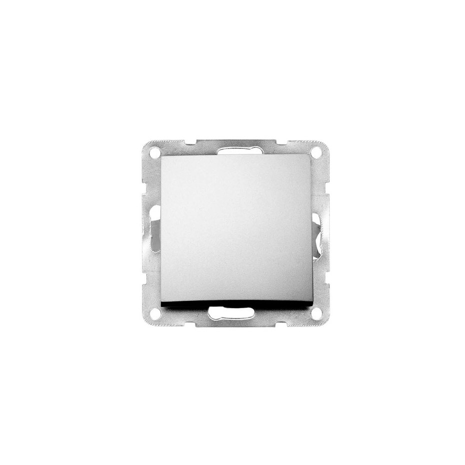Interruptor empotrable Iota Plata