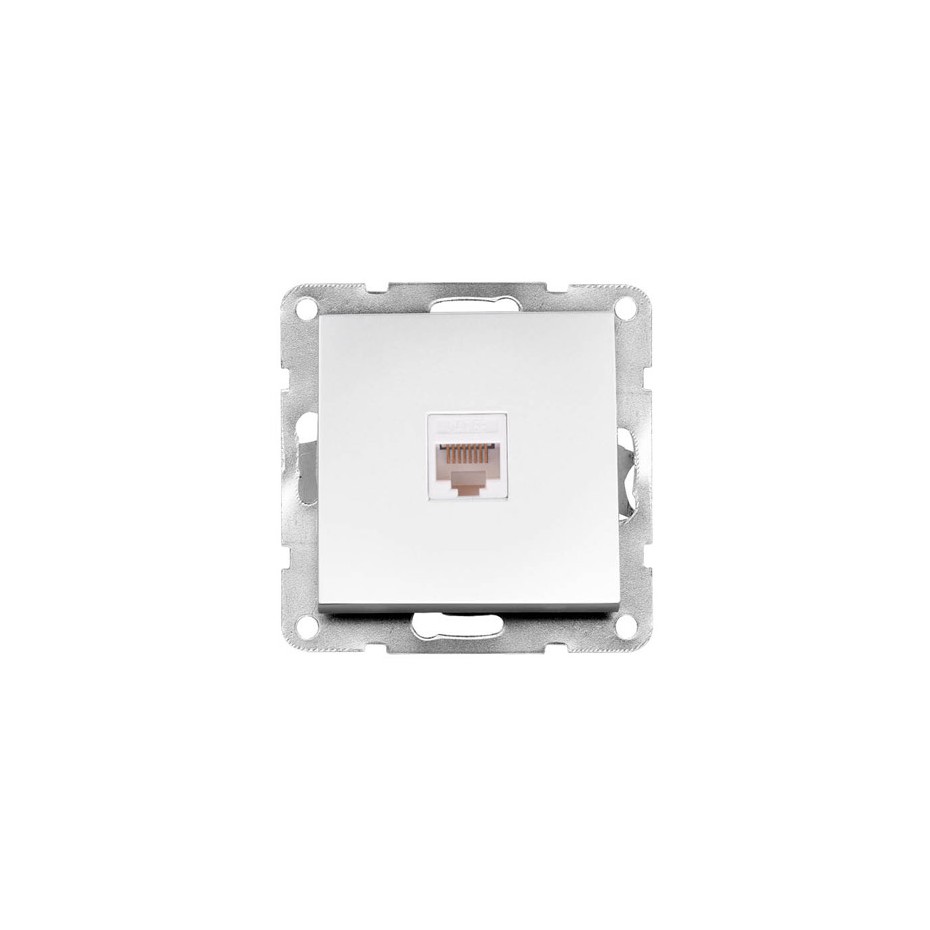 Base con conexión de datos 8p8c-Rj45 Cat. 6 empotrable Iota Blanco