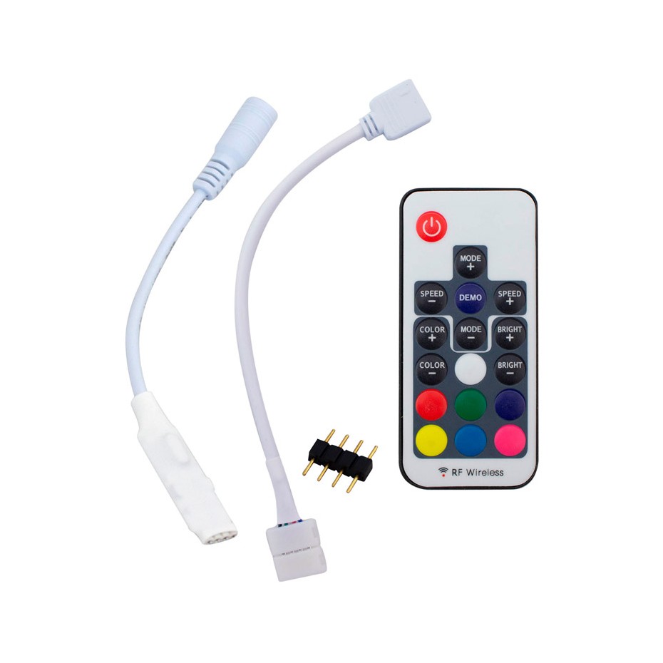 Controlador de tiras de LED RGB 24V con clip de 4 pins