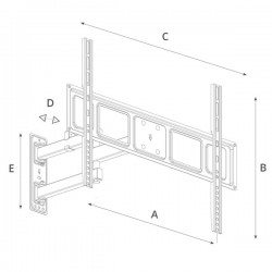 Soporte para televisión de 37 a 70 pulgadas con brazo articulado