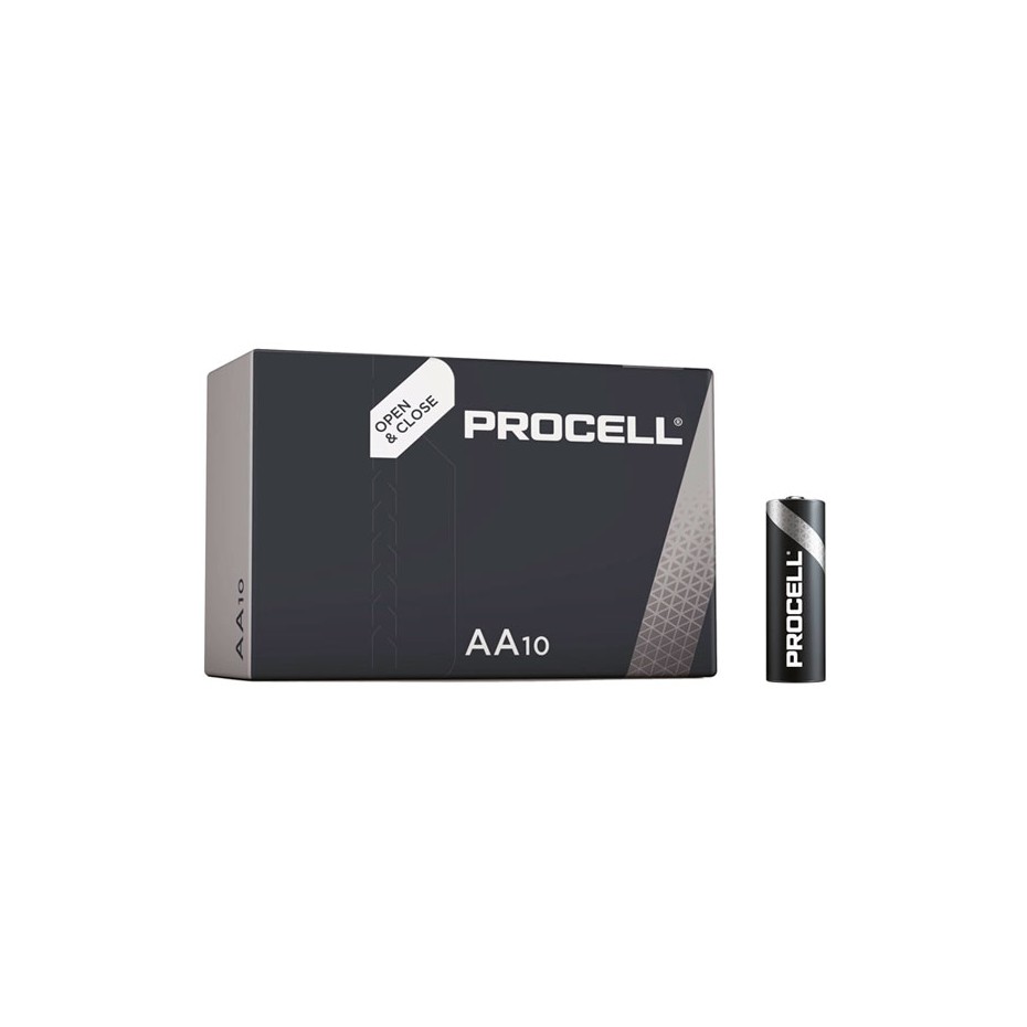 Pack de 10 pilas alkalinas Procell Industrial LR6 (AA)