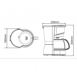 Cafetera eléctrica Mocca de 10 tazas 800W